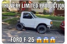 May be an image of car and text that says 'THE VERY LIMITED PRODUCTION FORD F-25'.jpeg