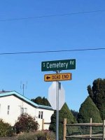 May be an image of road and text that says 'S Cemetery Rd ← DEAD END 11'.jpeg
